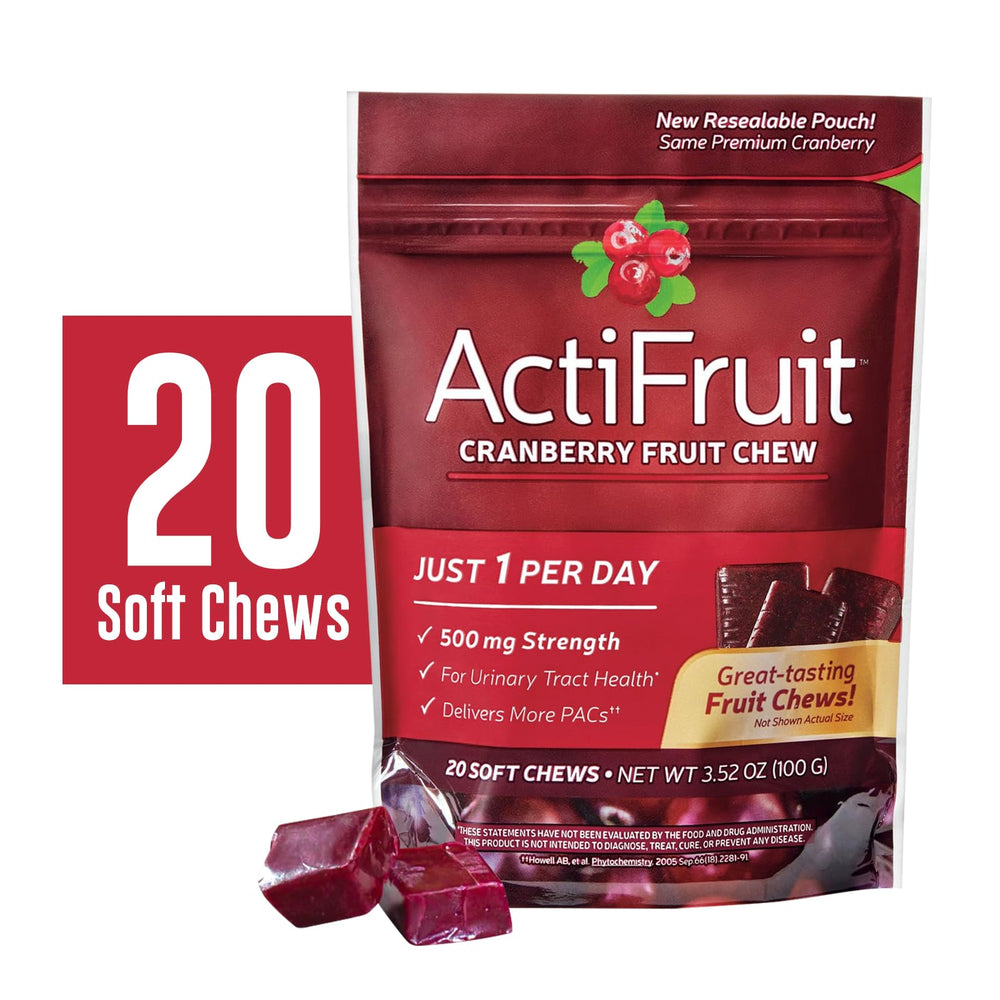 ActiFruit 20 soft chews multi-pack – packaging and box