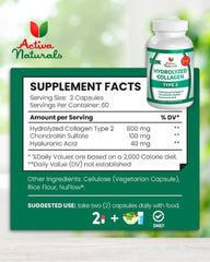Hydrolyzed collagen type 2 capsules close-up