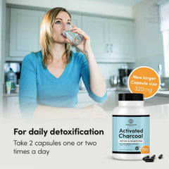 Ingredients: USP activated coconut shell charcoal in vegetable capsules