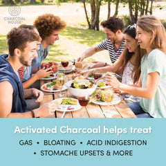 Activated charcoal capsules suitable for teeth whitening and internal use