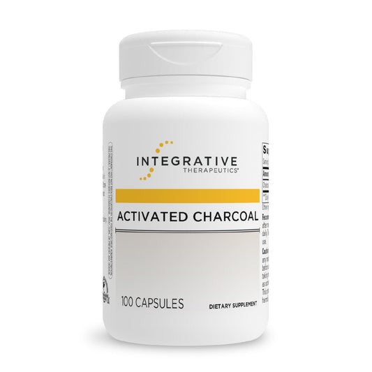 Activated charcoal capsules for digestive health - 100 capsules