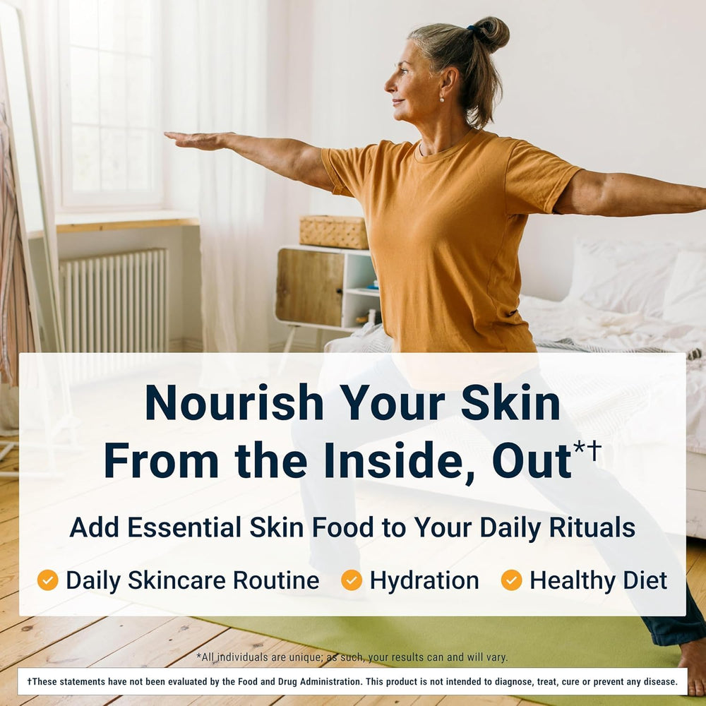 Smooth, youthful-looking skin close-up to represent product results