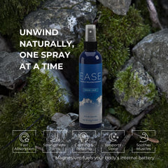 Person using Activation Ease Magnesium Spray in bathroom or home setting