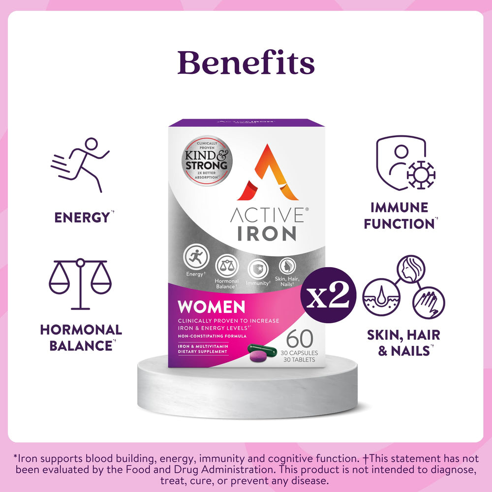 Graphic highlighting energy, immunity and cognitive support