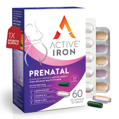 Active Iron Prenatal bottle with front label