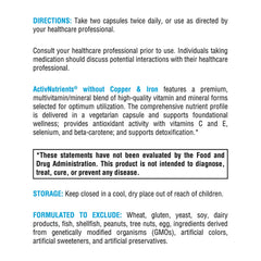 Allergen-free: excludes wheat, gluten, soy, dairy, fish, peanuts, tree nuts, eggs, GMOs