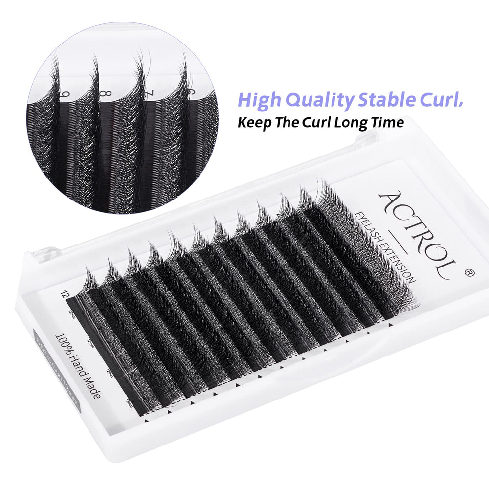 ACTROL matte black lashes blend naturally with real lashes for a seamless look.