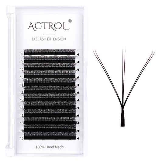 ACTROL W eyelash extensions with 6D WW shape for fuller, natural-looking lashes