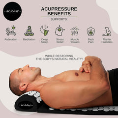 Travel-friendly Acubliss mat demonstrating compact size