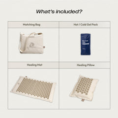 Mat placed for back and neck relief demonstration