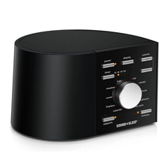 Sound+Sleep front panel shows intuitive controls for quick timer access at bedtime.
