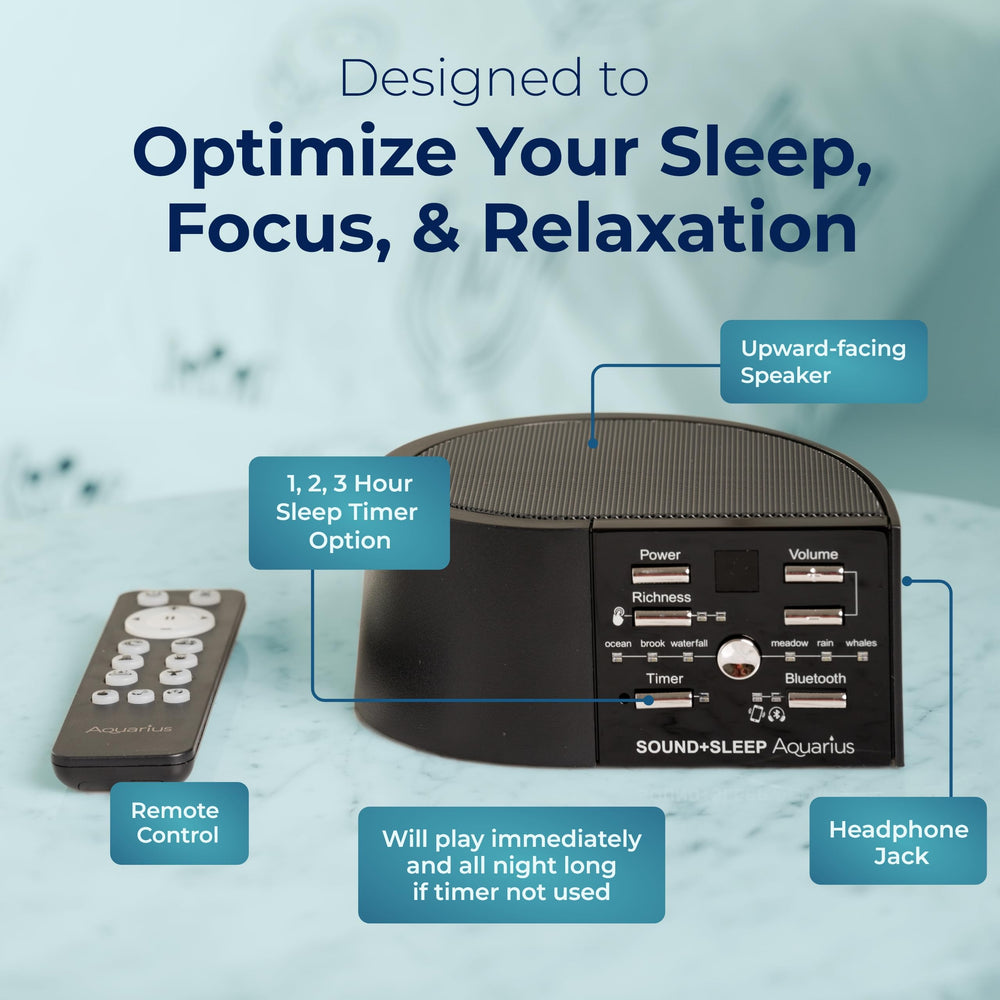 Aquarius timer interface detail showing gentle fade-out option for bedtime routines.