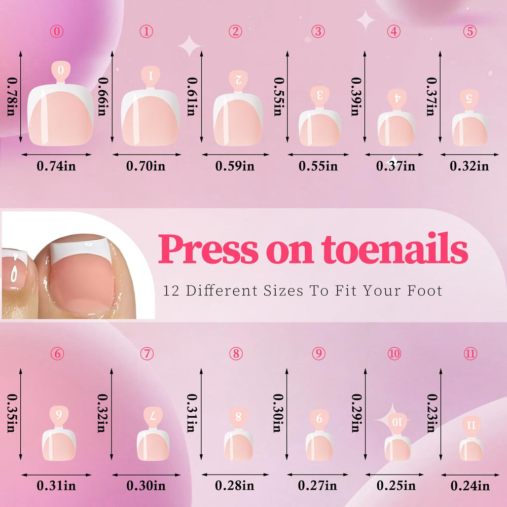 AddFavor 12 sizes guide helps pick a comfortable fit for each toe.