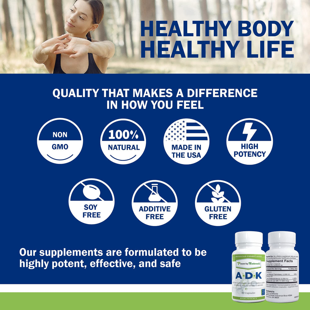 ADK vitamin supplement ingredient label
