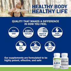 ADK vitamin supplement ingredient label