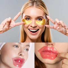 Adofect eye area patch on skin with brightening impression