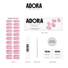 Adora Couture Blush Bloom on-nail application demonstrates easy at-home manicure.