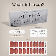 Adora Couture easy-application wraps provide quick, mess-free nail art application.