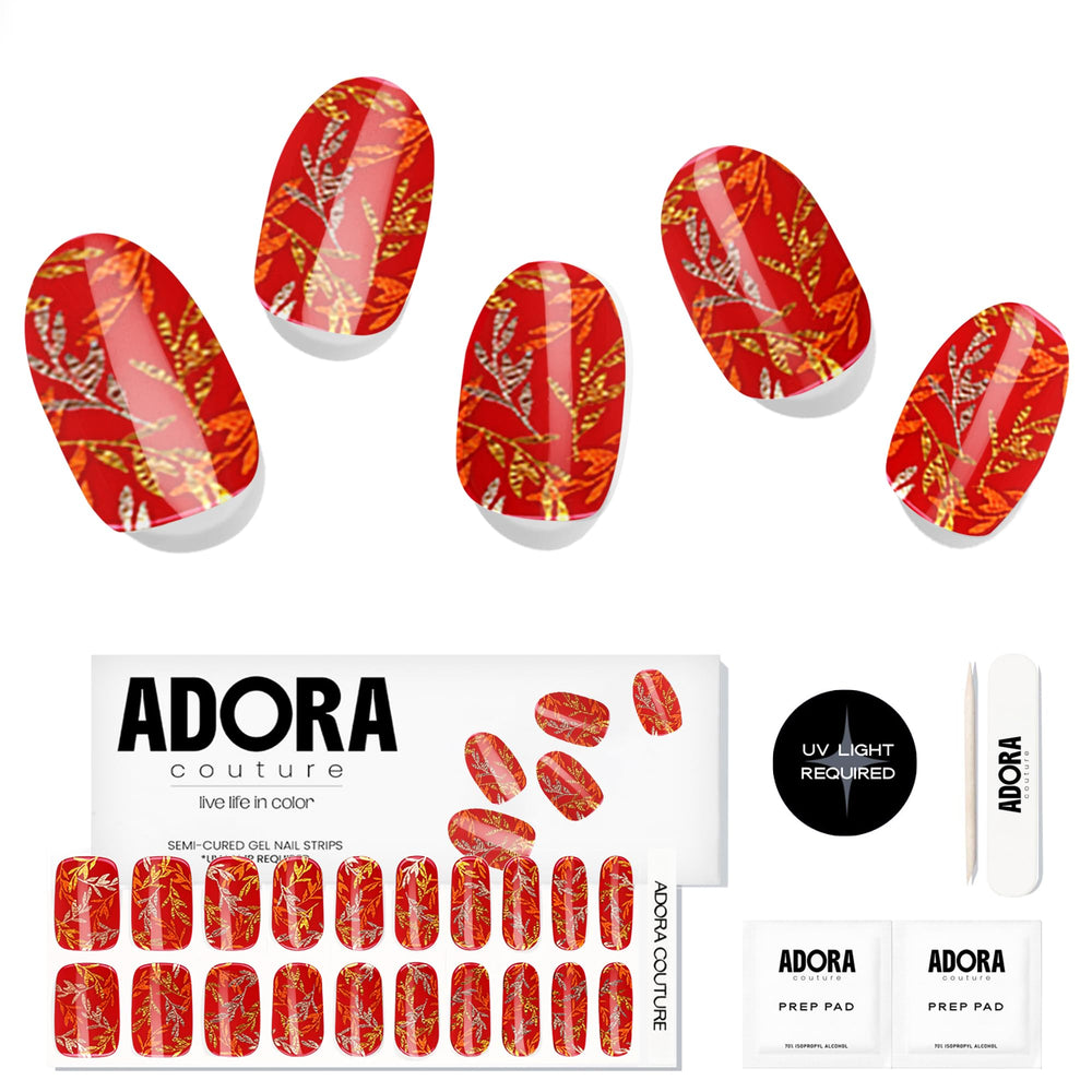 Adora Couture semi-cured gel nail strips kit ready for at-home salon-like application