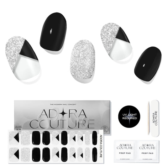 Adora Couture semi-cured gel nail strips set for at-home salon finish