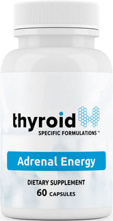 Adrenal Energy bottle showing ingredients (Rhodiola, Ashwagandha, Cordyceps) – 60 capsules