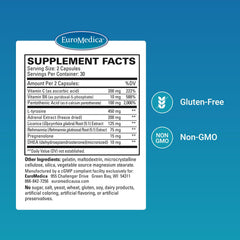 Close-up of Adrenaplex packaging label