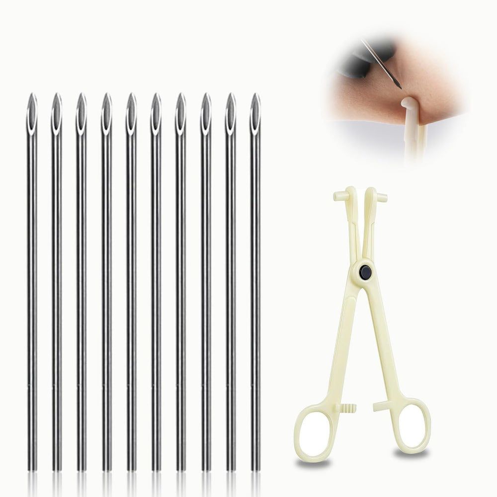 ADULLPONY 18G ear-nose piercing needles pack for precise professional piercing.