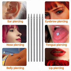 ADULLPONY piercing kit with forceps clamp supports careful needle handling.