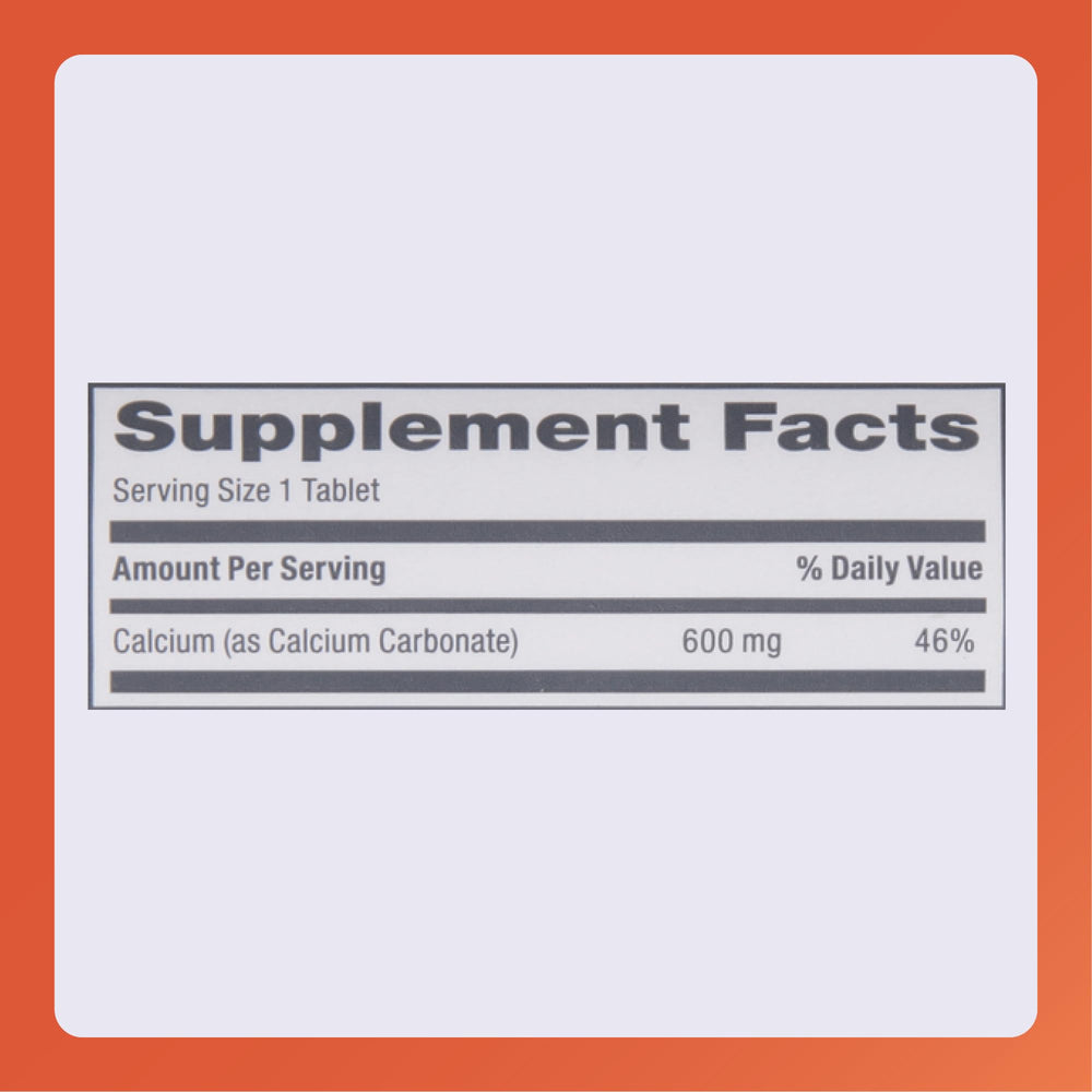Adult daily calcium supplement concept