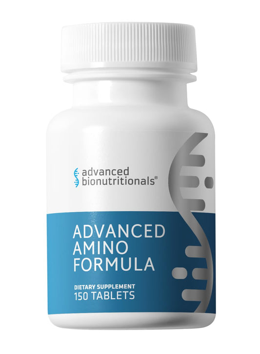 Advanced Amino Formula tablets bottle with pills