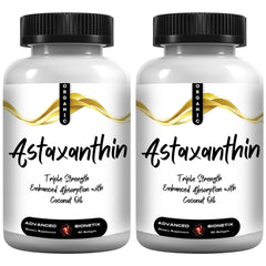 Bottle front view of Advanced Bionetix AstaQuil Astaxanthin 12mg 120-softgel