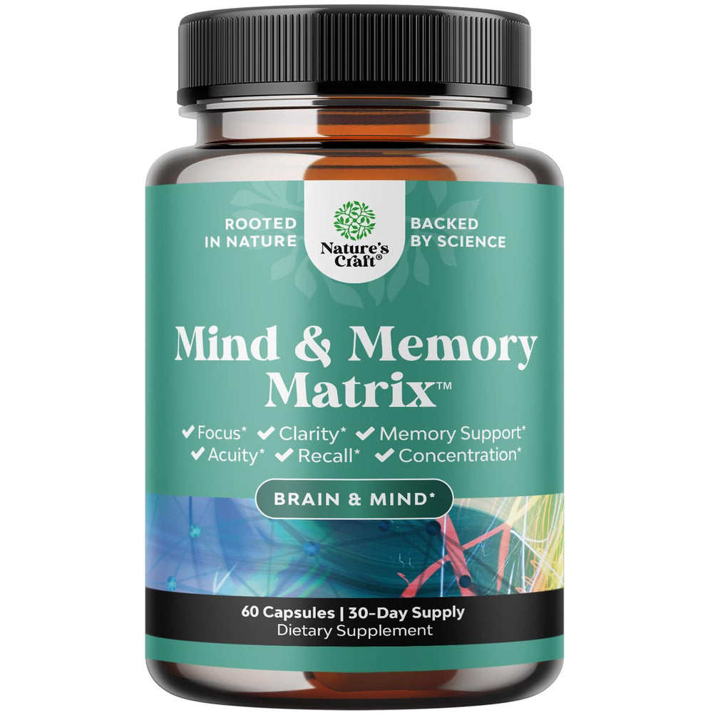 Bottle of Advanced Brain Supplement for memory and focus
