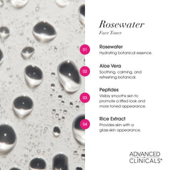 Alcohol-free toner packaging emphasizing pH balance for calm skin.