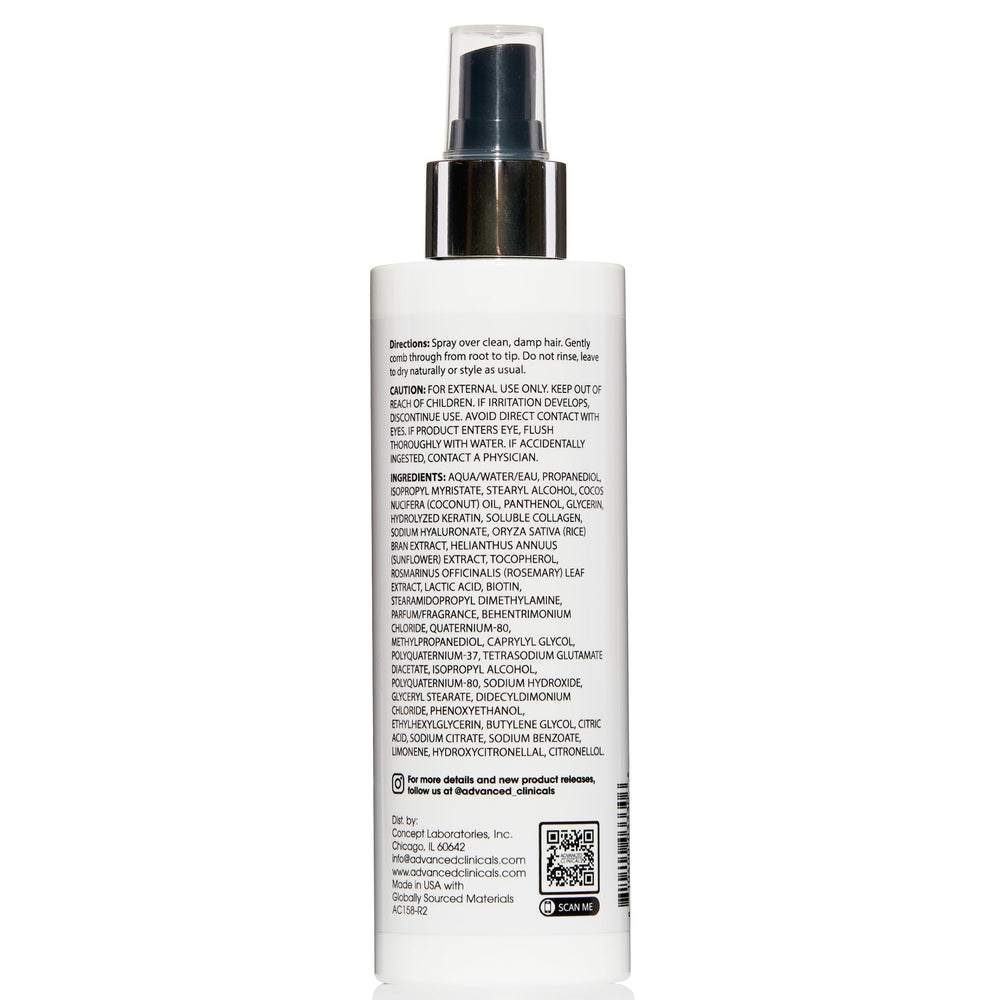 Advanced Clinicals Keratin Detangler Shine smoothing for a polished, frizz-free look.