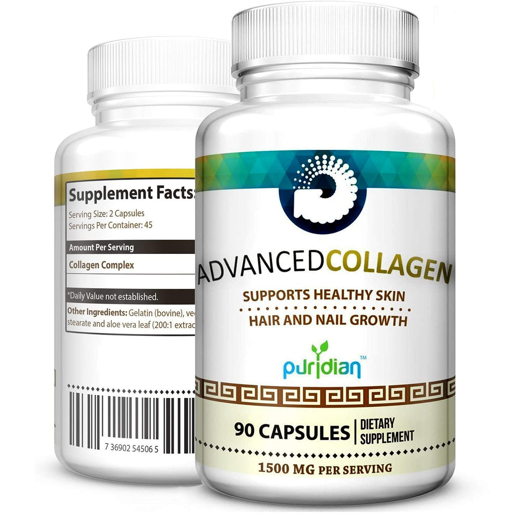 Bottle of Advanced Collagen+ for Women with label