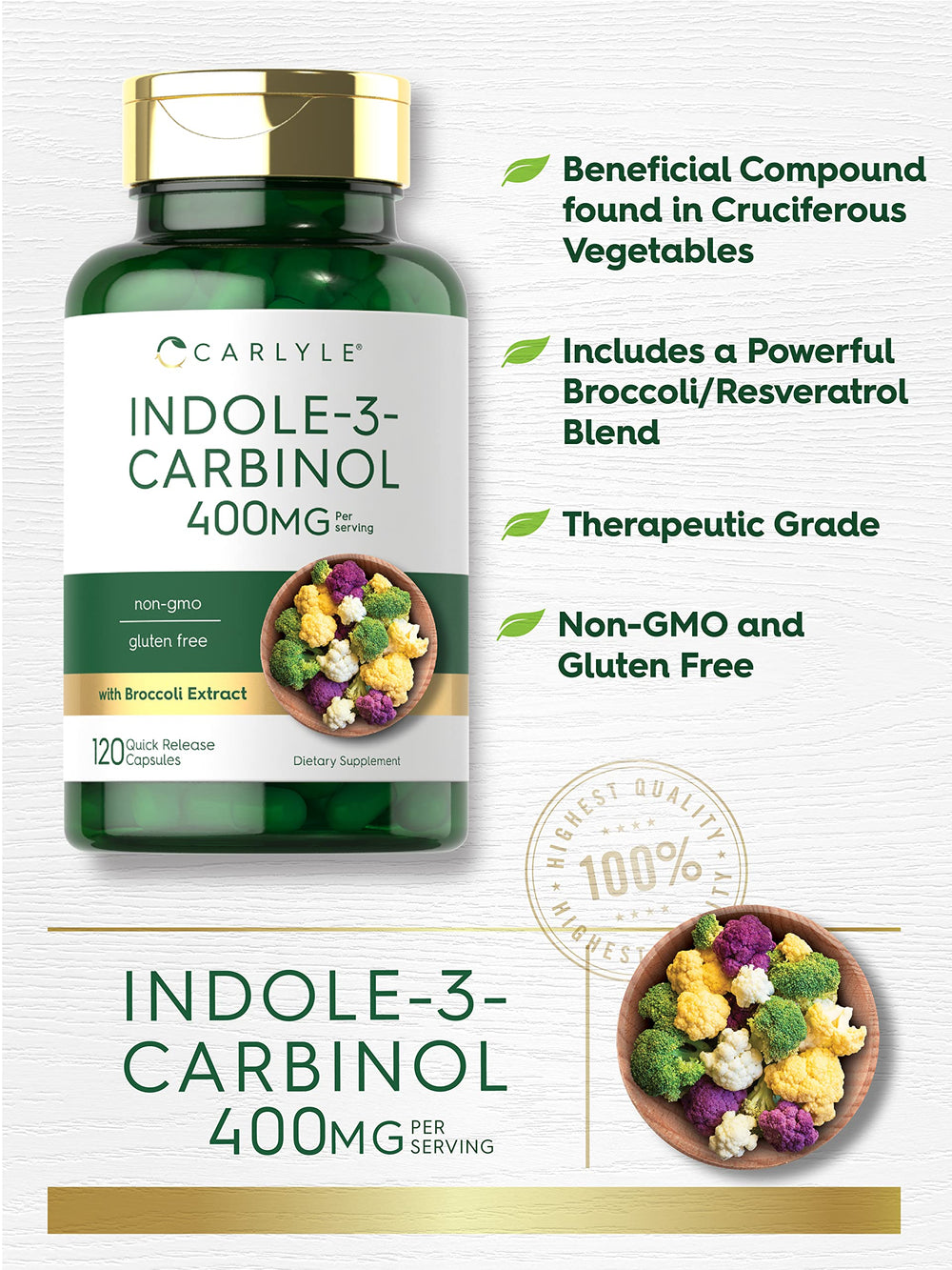 Advanced formula i3c 400mg packaging