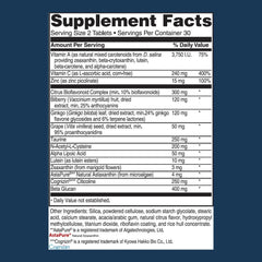 Front and back view of Advanced Vision Formula bottle