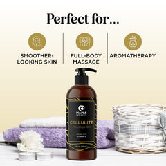 Close-up of essential oils used in the cellulite oil (camphor, grapefruit)