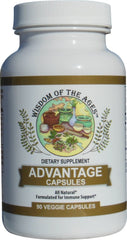 Advantage Capsules bottle highlighting Grapefruit Seed Extract, Green Tea and Jasmine Tea