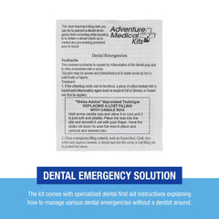Orasol gel bottle included for soothing tooth and gum discomfort
