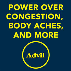 Advil coated tablets in hand for portable sinus relief.