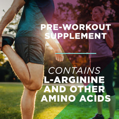 Scoop with ingredients including L-arginine and B vitamins