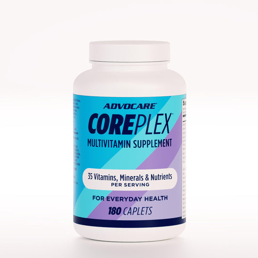 AdvoCare CorePlex bottle and label – 180 caplets