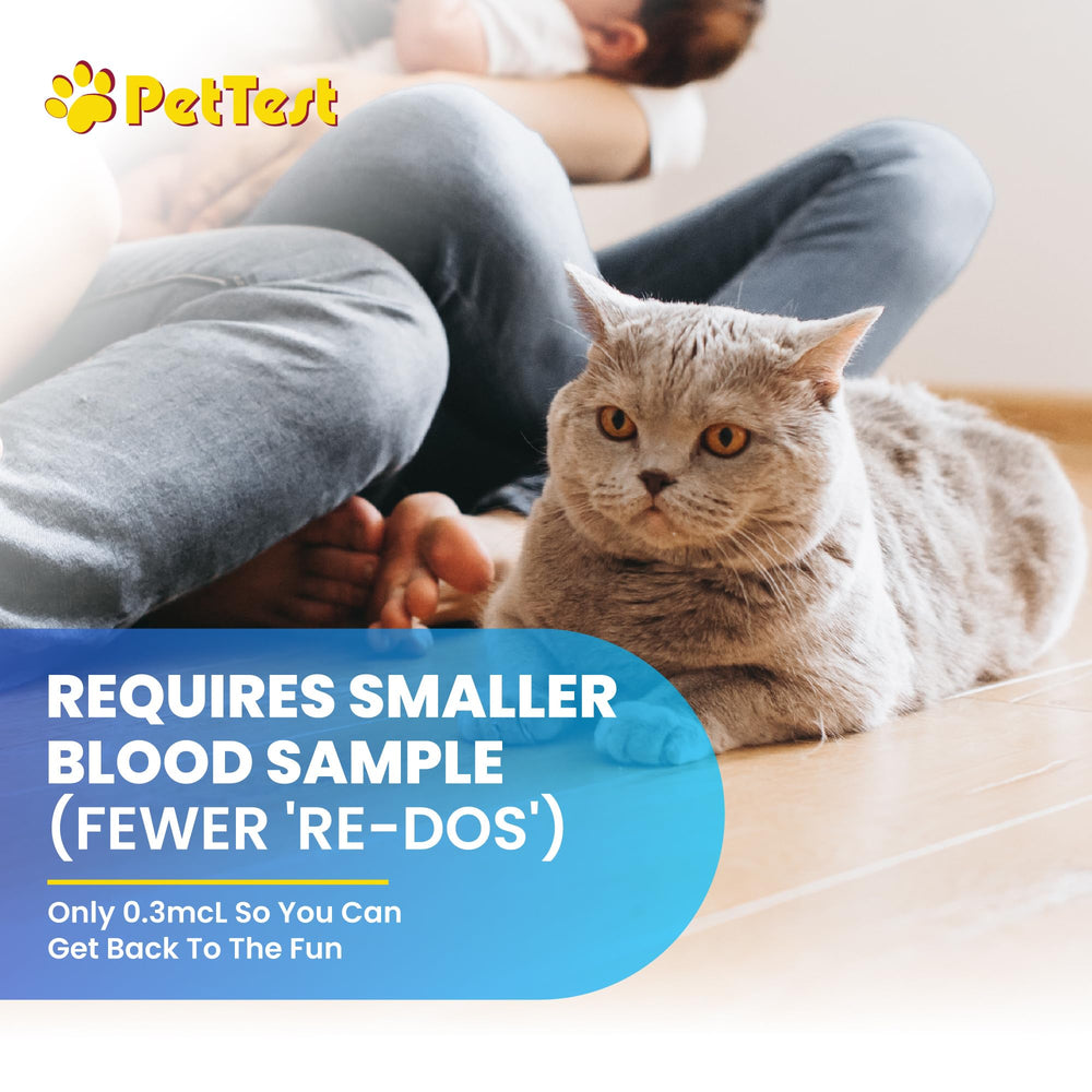 Advocate PetTest small blood sample requirement reduces discomfort during testing