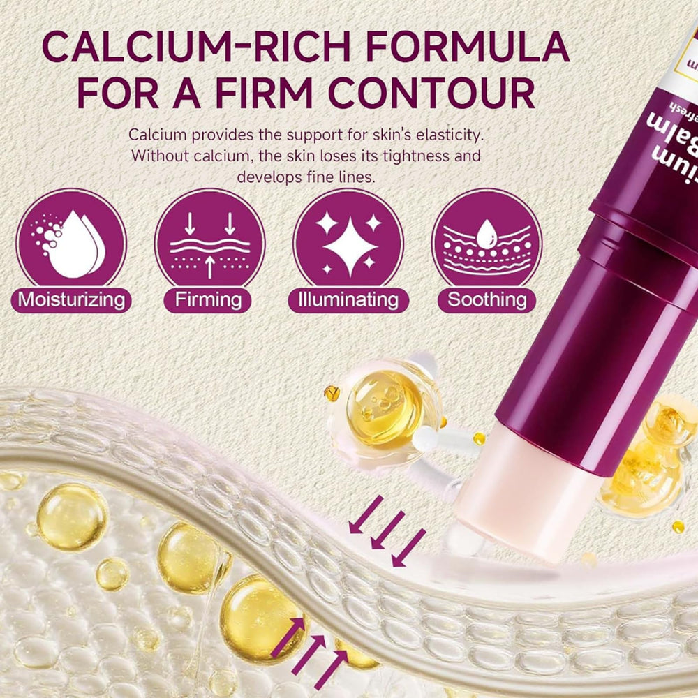Aedydyce Calcium Volume Balm Stick in use with even spread and glow