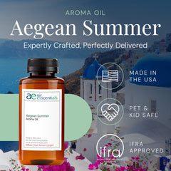 Aegean Summer Aroma Oil bottle close-up label