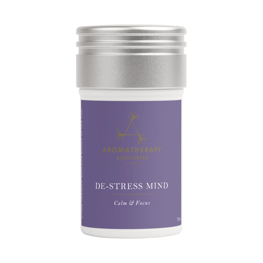 Aera De-Stress Mind refill bottle showing Frankincense, Petitgrain and Wild Chamomile oils