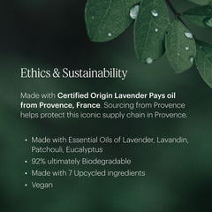 Fragrance notes of lavender, chamomile and cedar leaf