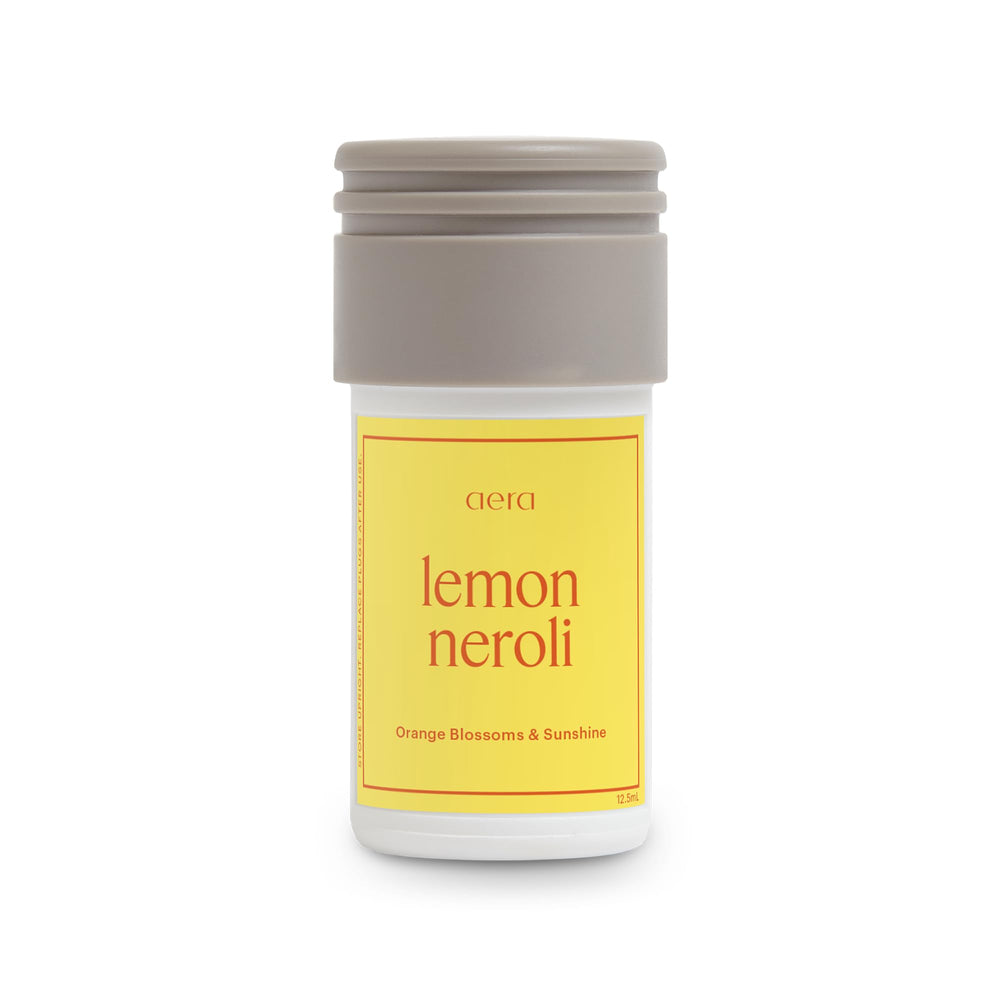 AERA Mini Lemon Neroli diffuser close-up illustrating crisp citrus notes for a fresh atmosphere