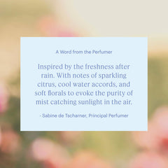 AERA Rainbow Mist refill bottle highlighting natural essential oils for clean, uplifting aroma.